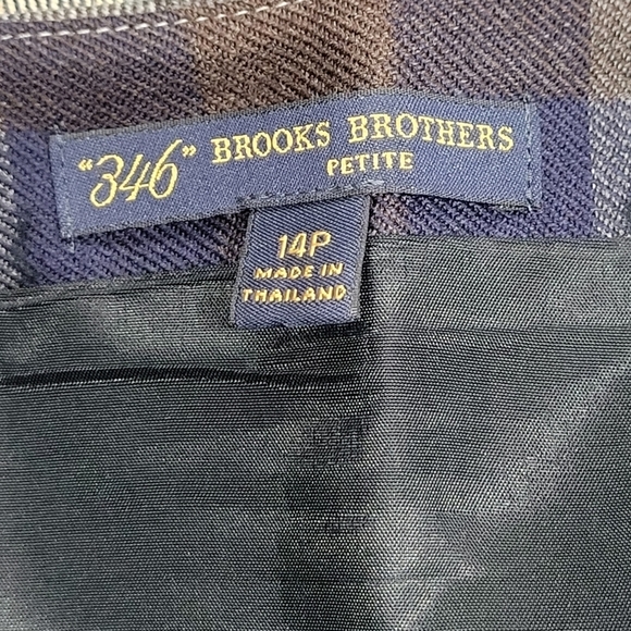 Brooks Brothers Plaid A-line 100% Wool Skirt Sz 14 - Picture 8 of 13